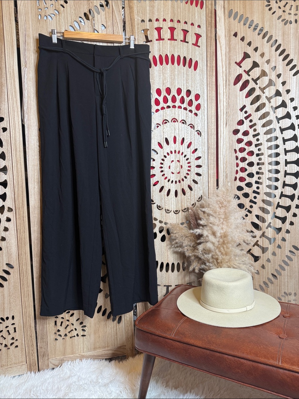 Laundry By Shelli Segal Black Wide-Leg Pants